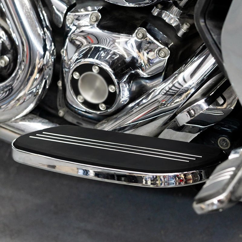 VASTMT Motorcycle Footboards Streamliner Front Driver Footboard for Harley Touring Road King Electra Glide Street Glide Road Glide 1986-Up and Trike Models 2008-Up, Softail FL 1986-2017, FLD 2012-2016 - Image 4